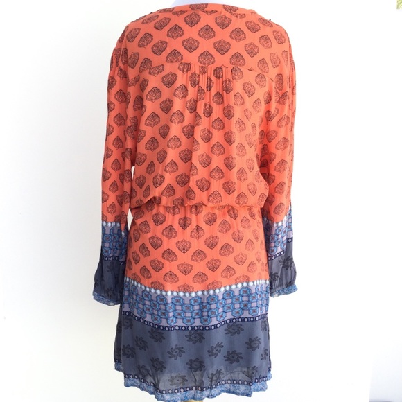 Max Jeans Boho Chic Embroidered Crepe Dress - Picture 2 of 2